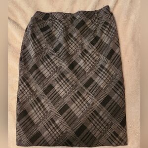 Dalia Collection Black and Gray Pencil Skirt for Work